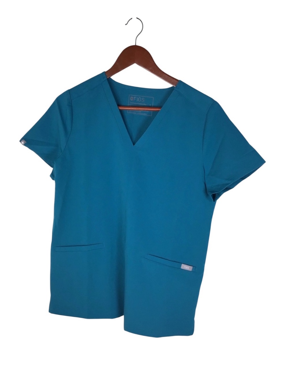 Figs Casma Scrub Top in Pacific Blue Size Small.